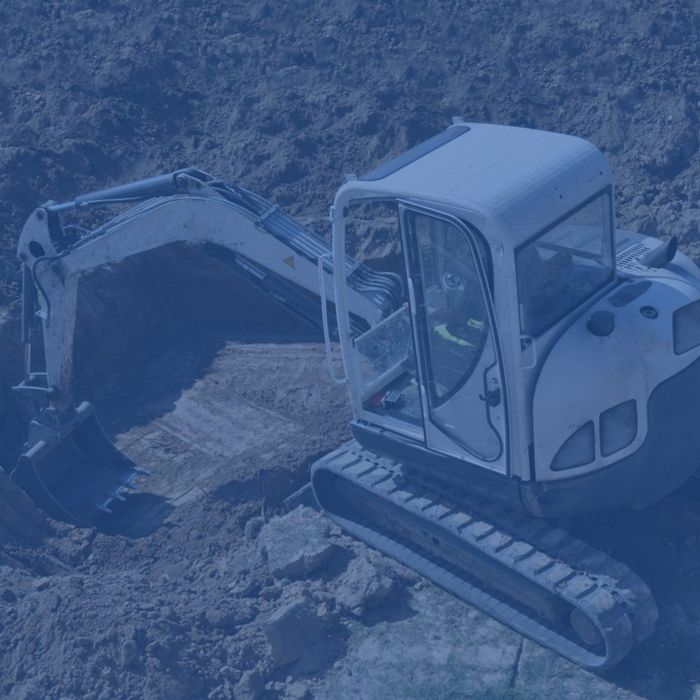 Baumaschinen wie Minibagger und Radlader mieten